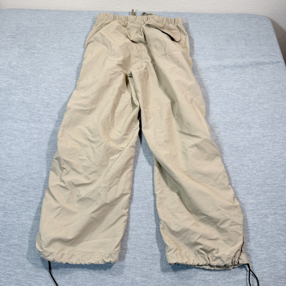 Emage Cargo Pants Men S Tan Drawstring Hem Utility Pockets Streetwear Fit - Picture 10 of 12